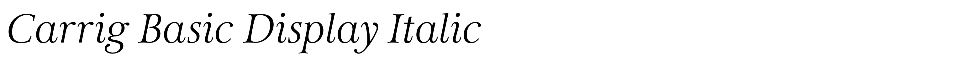 Carrig Basic Display Italic